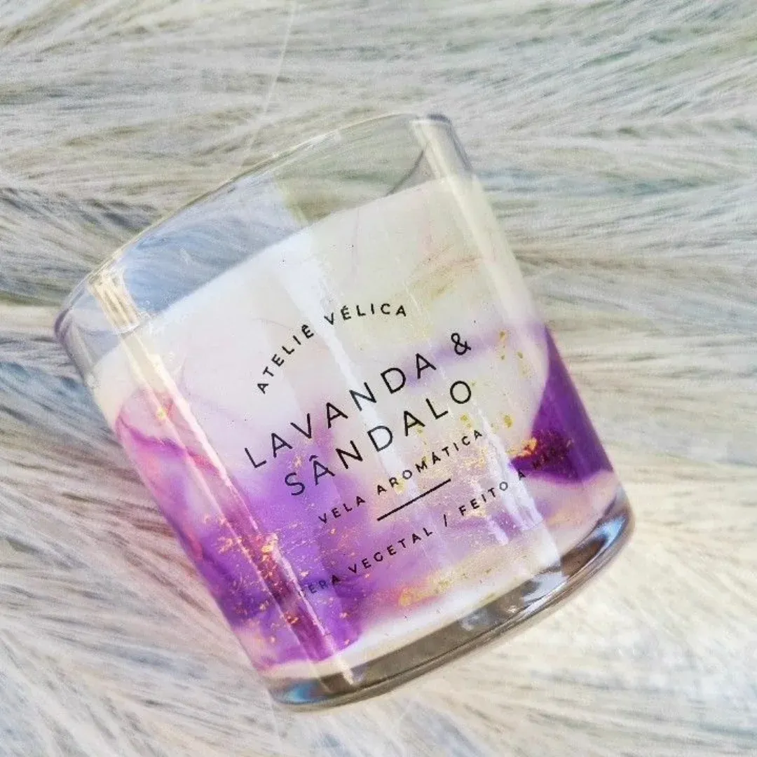Vela aromática de lavanda y sándalo