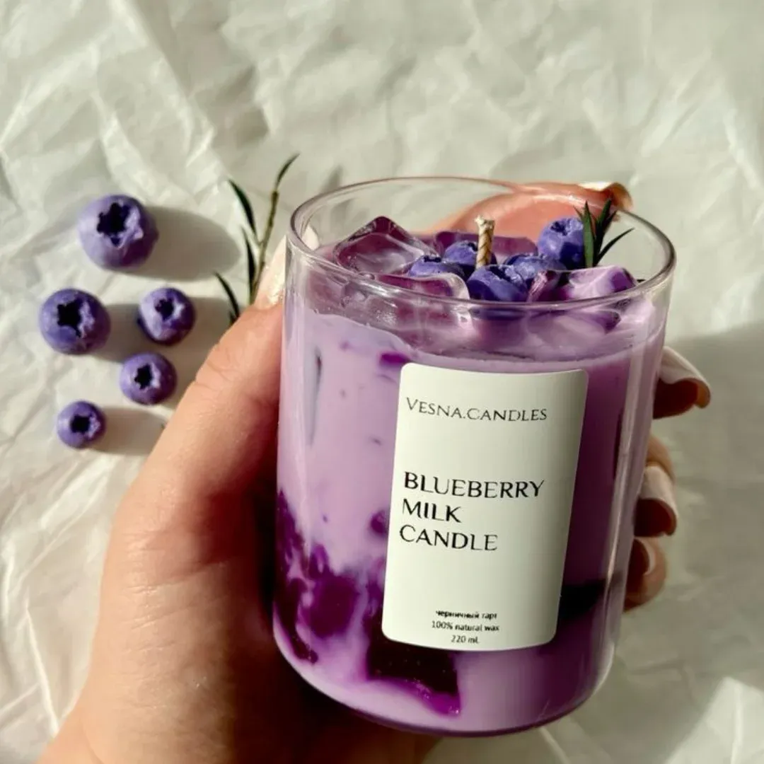 Vela de soya con arándano violeta